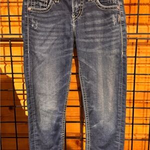 Silver Jeans Suki Mid Capri Denim